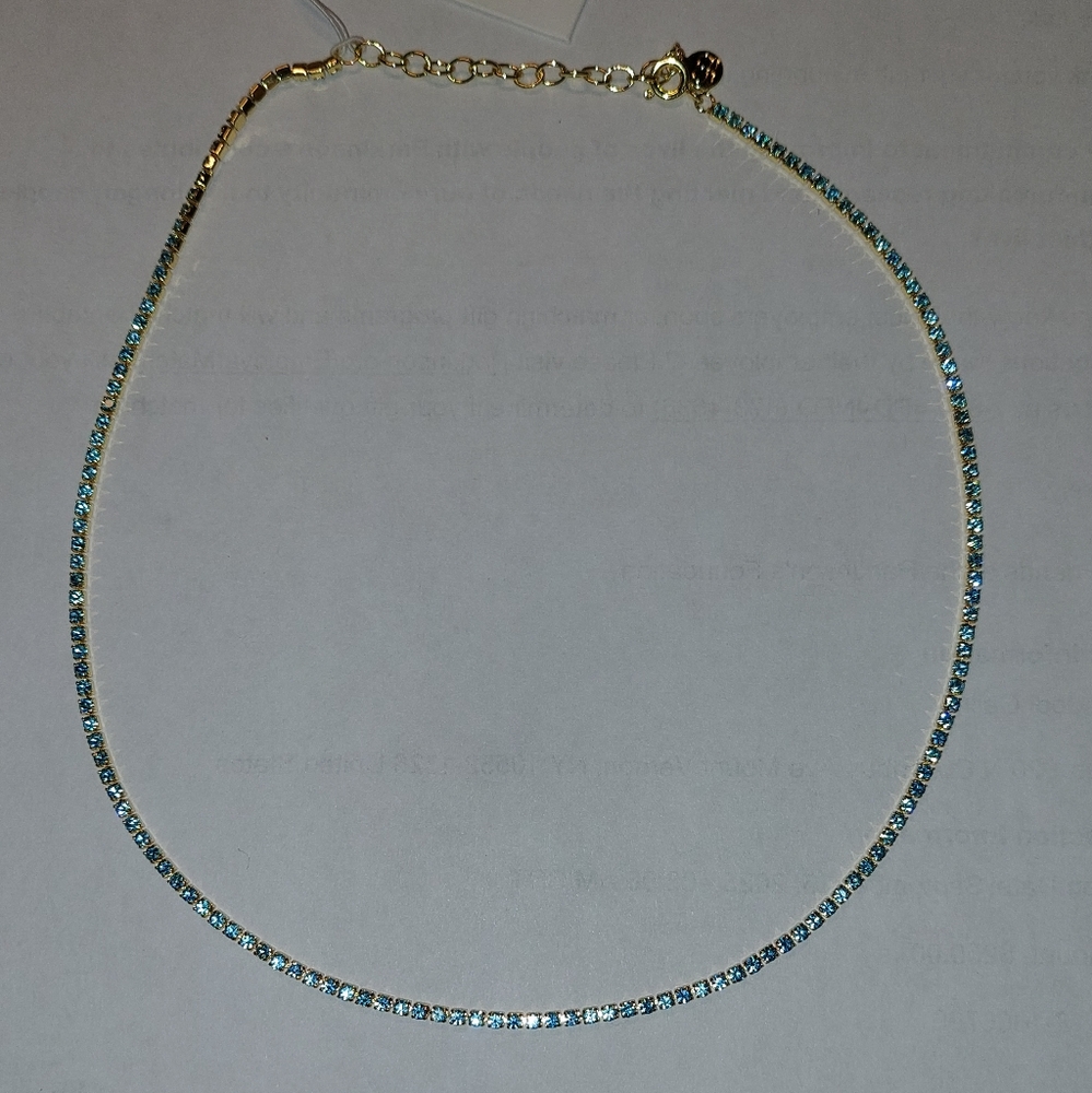 Gorjana Aquamarine and Gold Necklace